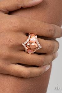 Bow Down to Dazzle Ring (White, Copper)