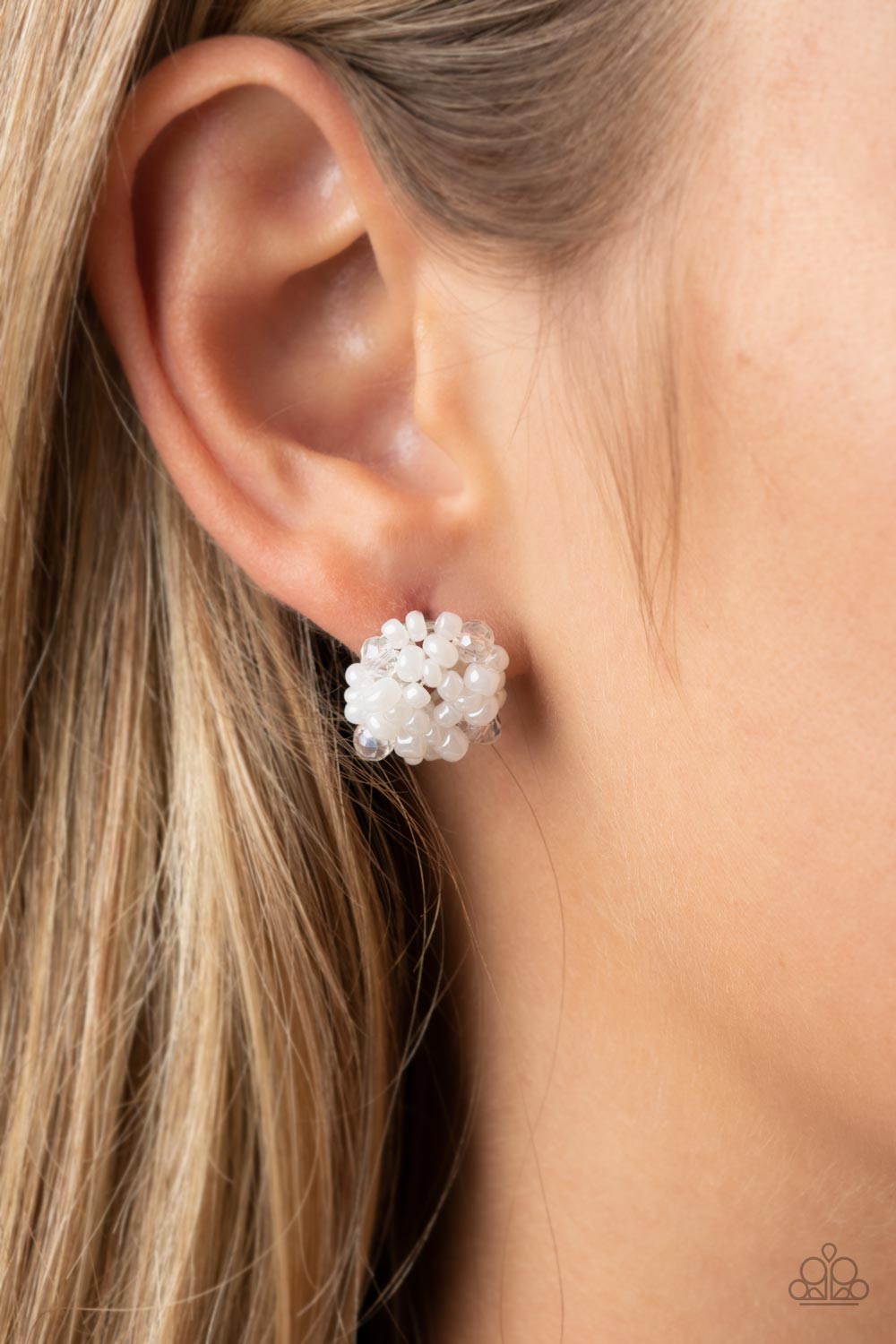 Bunches of Bubbly Earrings (Pink, White)