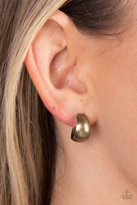 Burnished Beauty Brass Earring