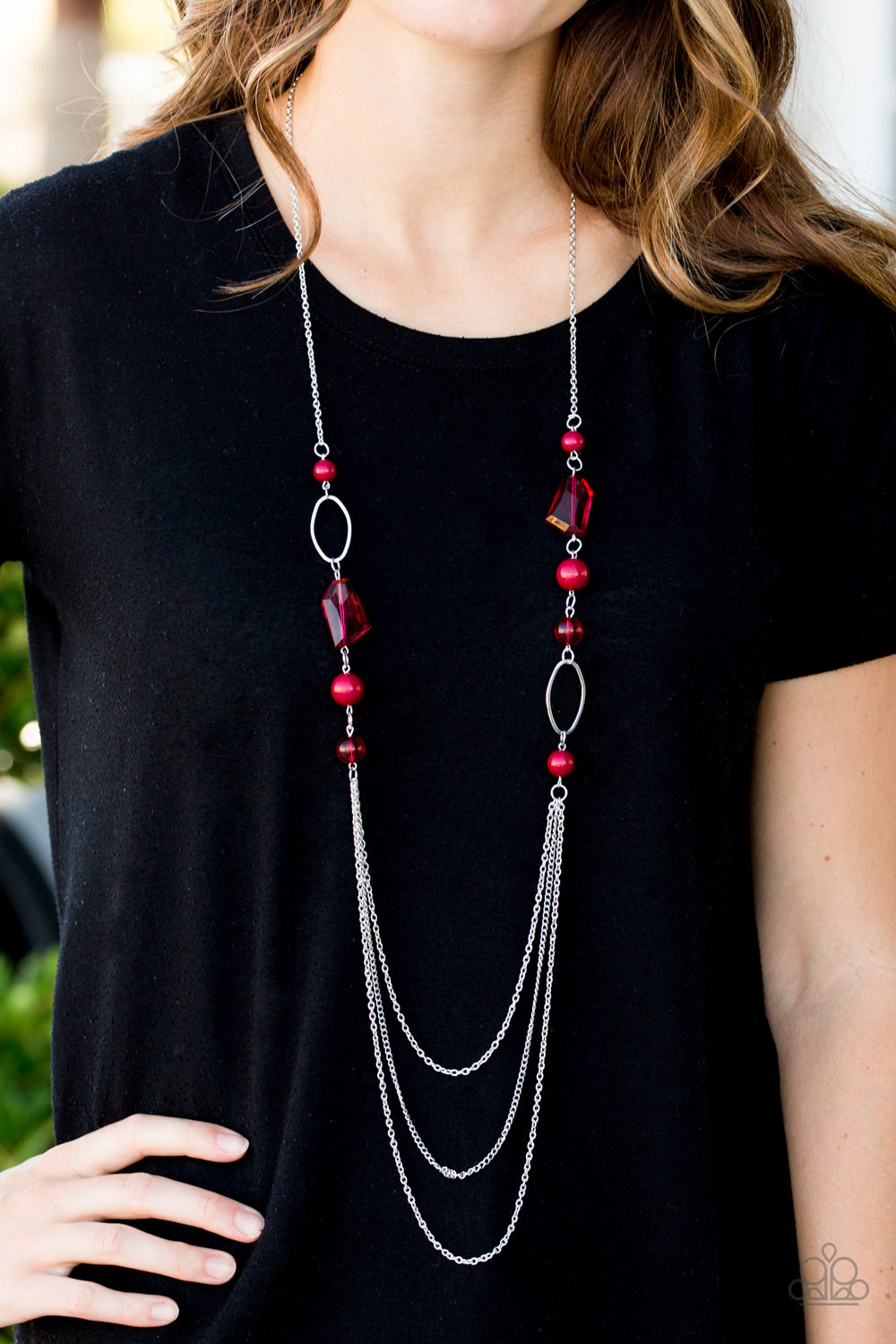 Jewel Jackpot Red Necklace