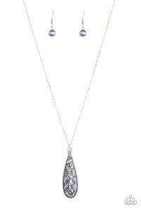 Teardrop Treasure Purple Necklace