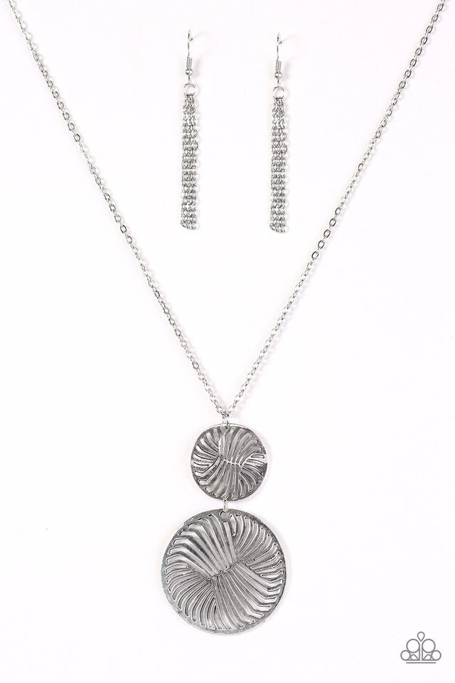 Spin Your Wheels Silver Necklace