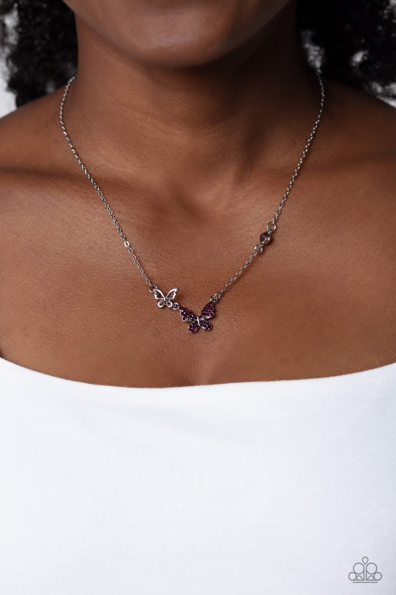 Cant BUTTERFLY Me Love (Blue, Purple) Necklace