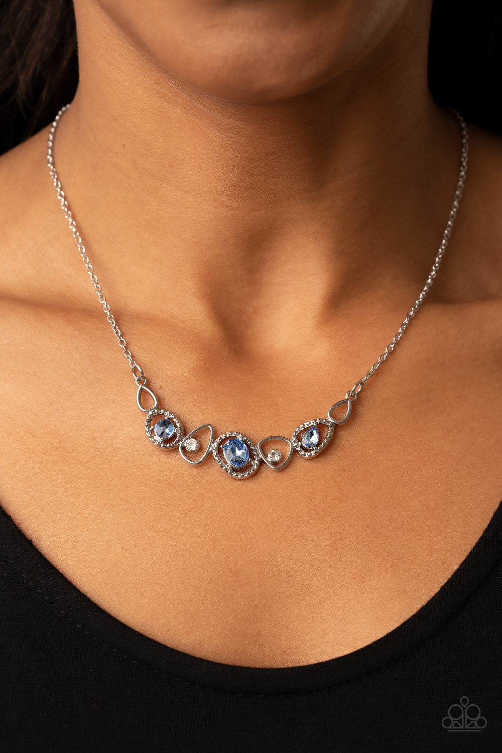 Celestial Cadence Necklace (Multi, Blue, Silver)