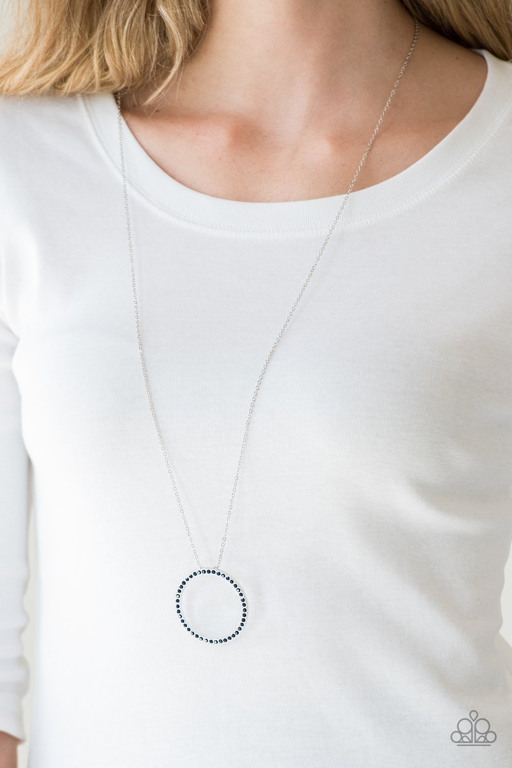 Center Of Attention Necklace (Green, White, Blue)