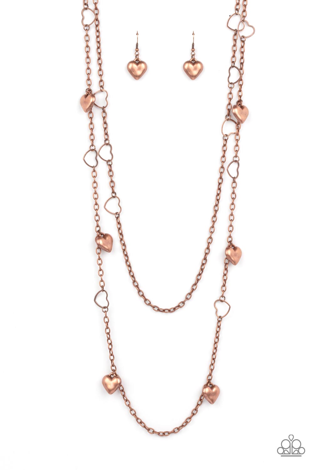 Chicly Cupid Necklace (Copper, Silver)