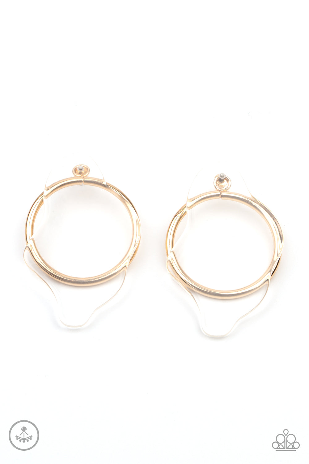 Clear The Way! Earring (Gold, White)