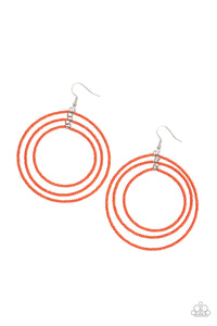 Colorfully Circulating Earring (Orange, White)