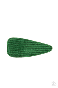 Colorfully Corduroy Green Hair Clip