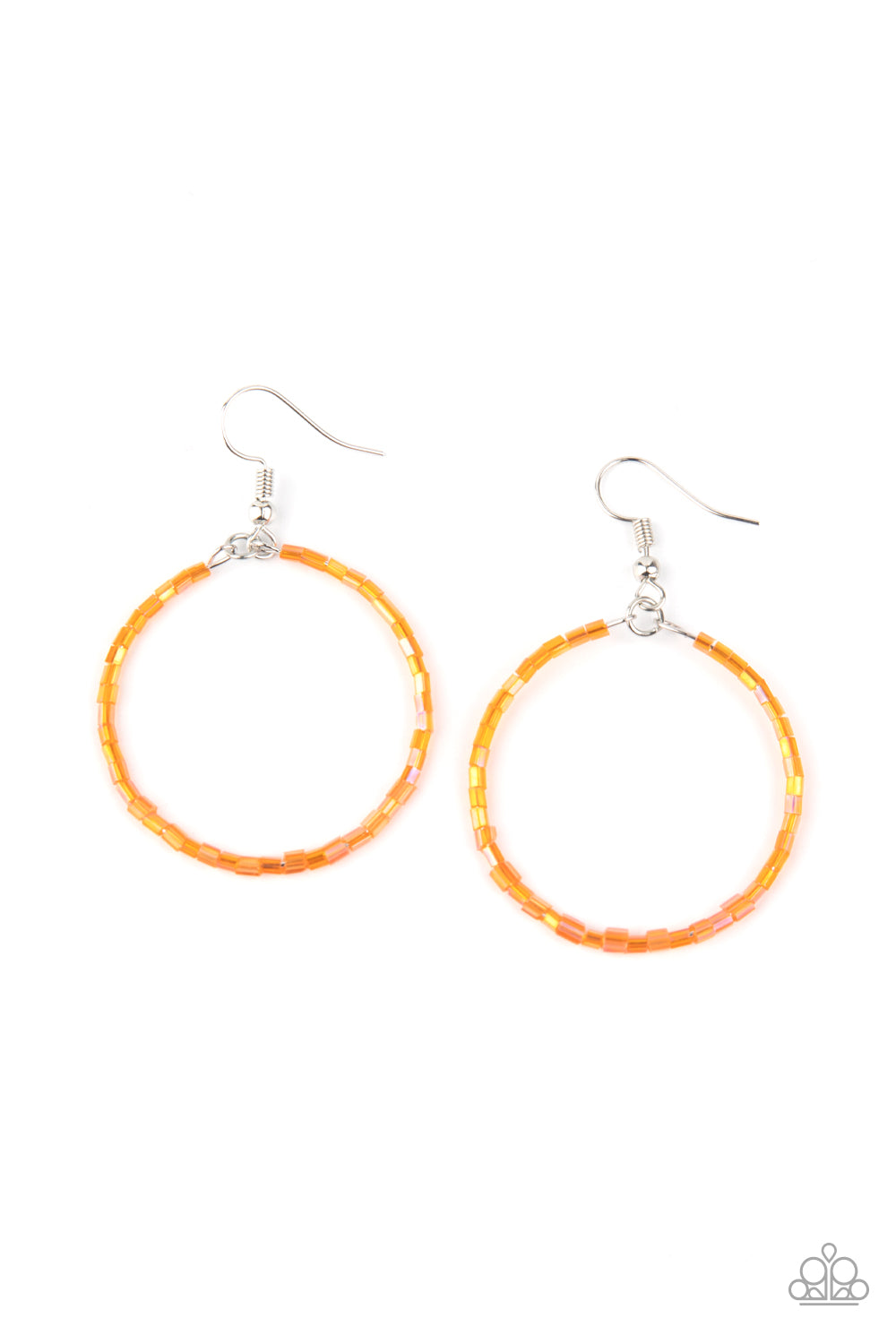 Colorfully Curvy Orange Earring