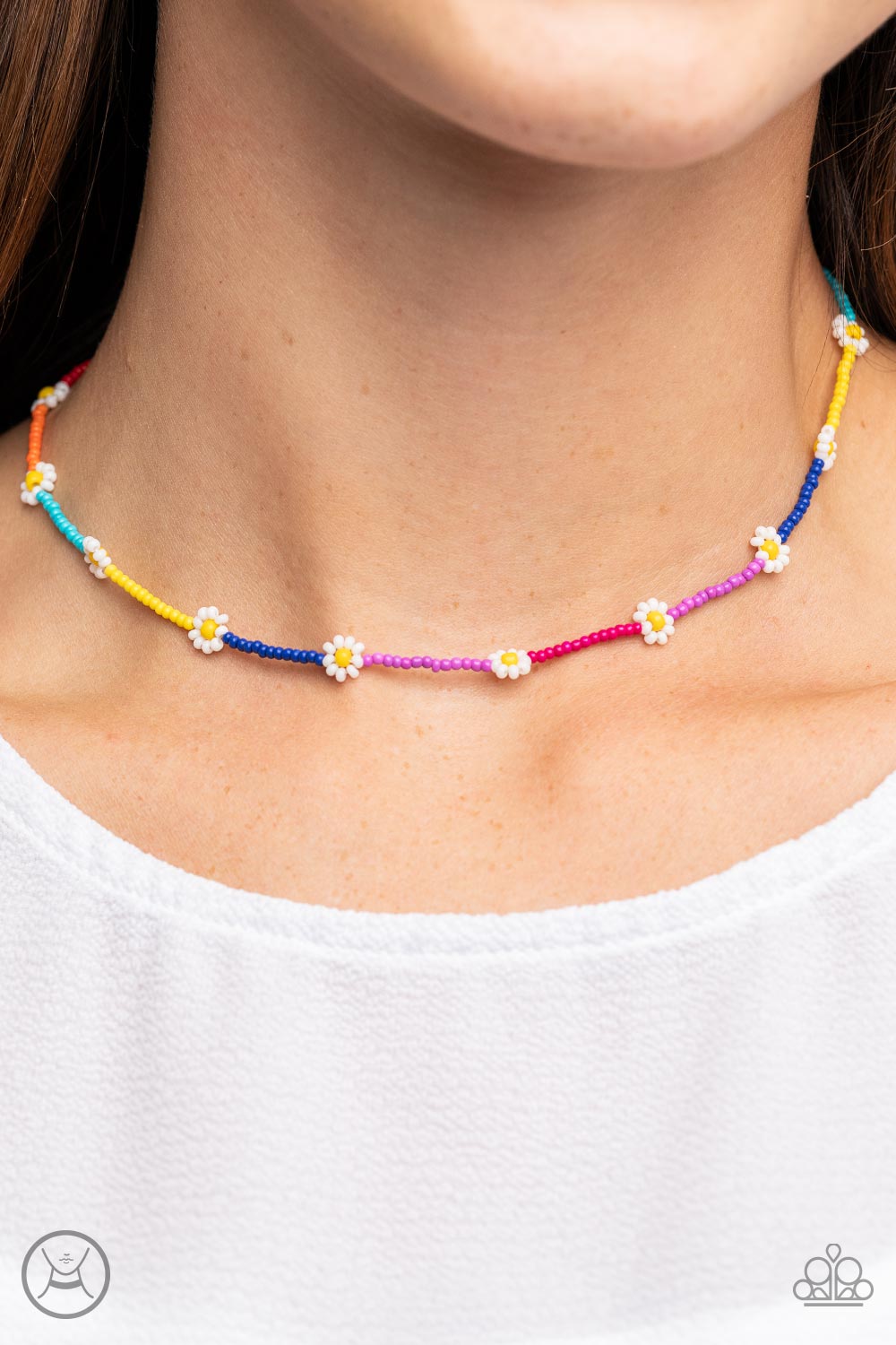 Colorfully Flower Child Multi Necklace