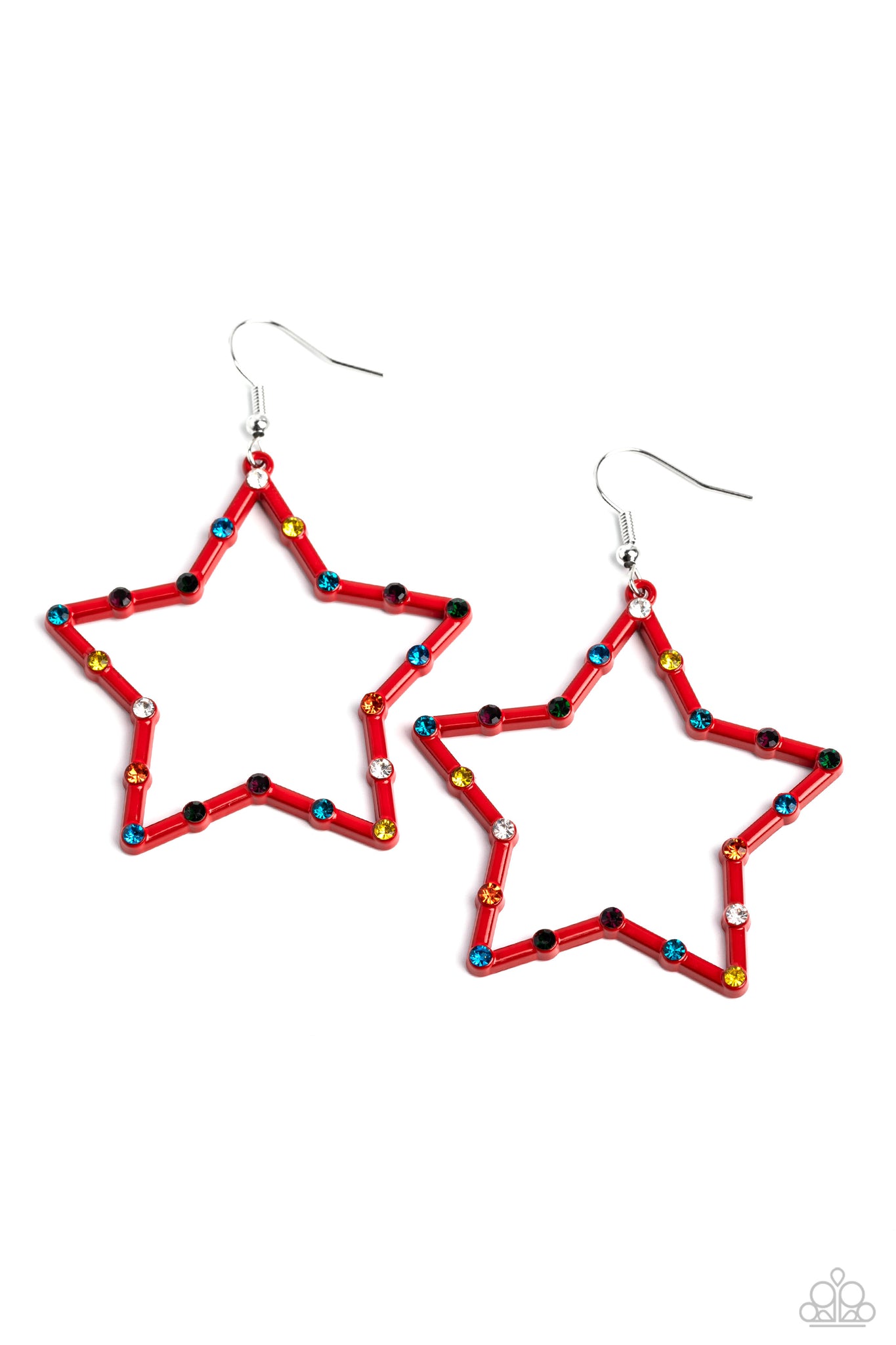Confetti Craze Red Earring
