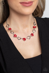 Contemporary Cupid Necklace (Pink, Multi, Red)