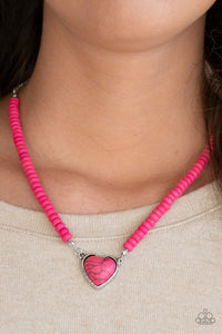 Country Sweetheart Necklace (Pink, Yellow)