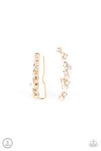 Couture Crawl Earring (Gold, White)