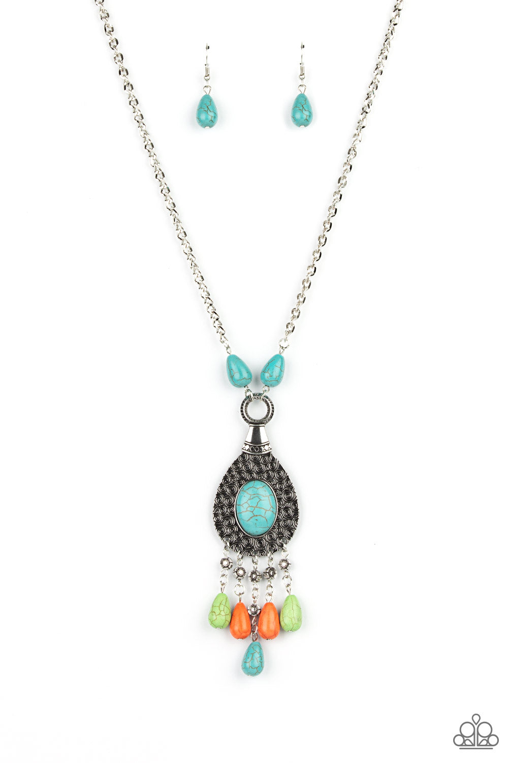 Cowgirl Couture Necklace (Multi, Green, Pink)