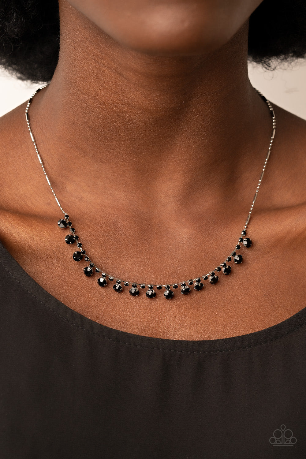 Cue the Mic Drop Necklace (Black, Copper)