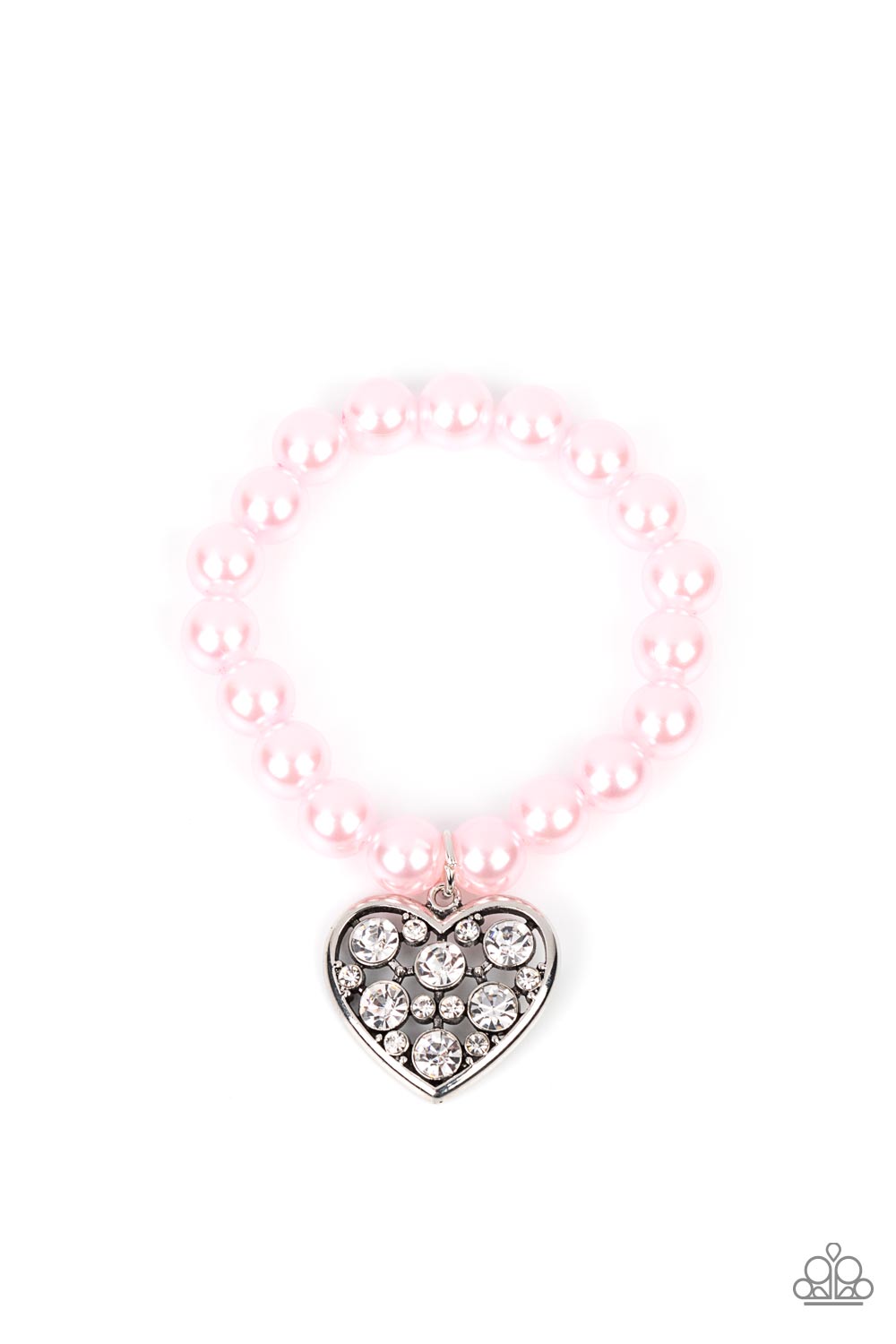 Cutely Crushing Bracelet (Silver, White, Pink)