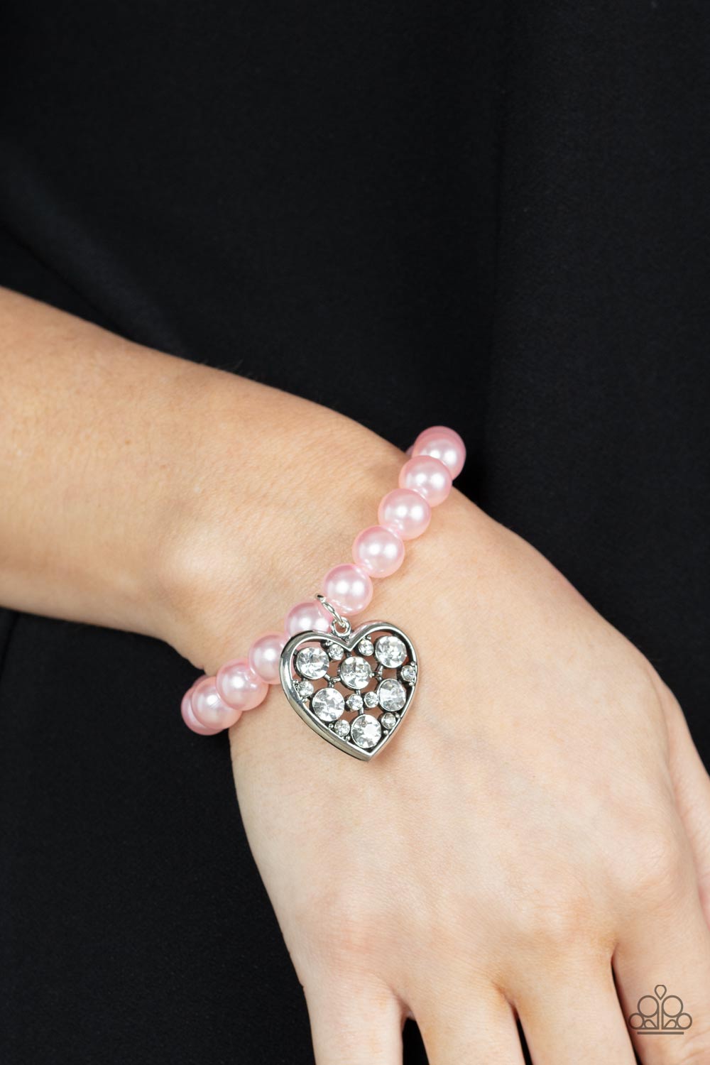 Cutely Crushing Bracelet (Silver, White, Pink)