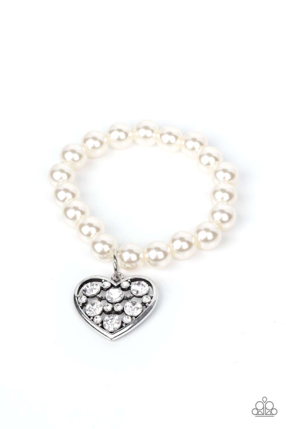 Cutely Crushing Bracelet (Silver, White, Pink)