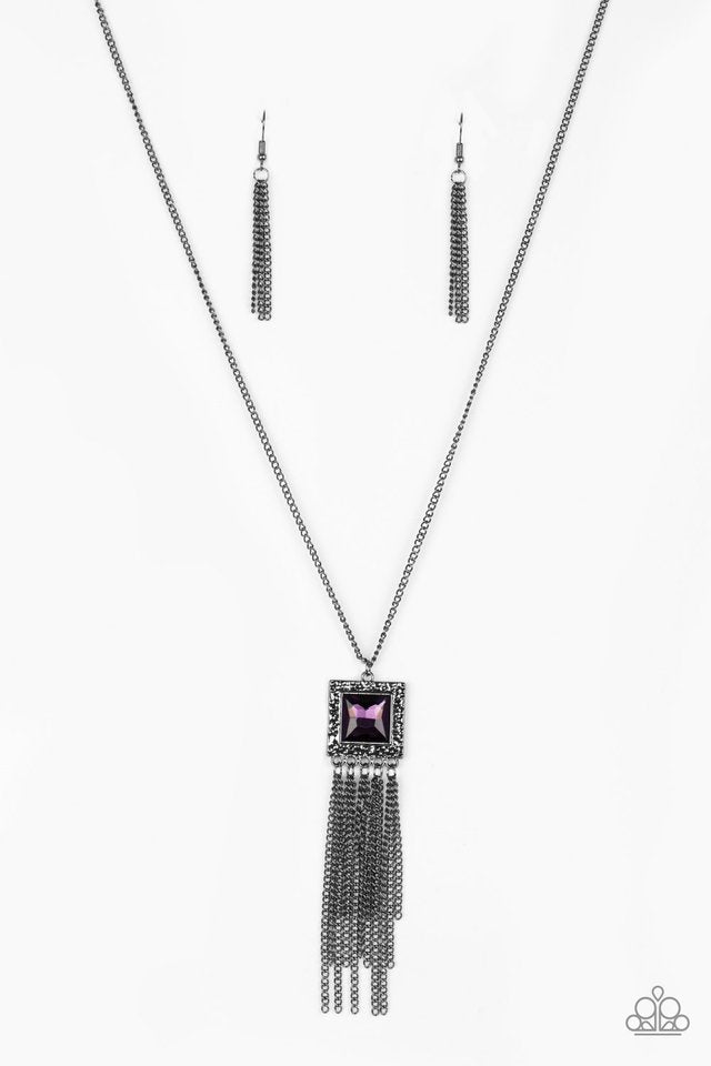 Shimmer Sensei Necklace (Black, Purple)