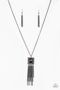 Shimmer Sensei Necklace (Black, Purple)