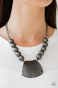 Large And In Charge Black Necklace