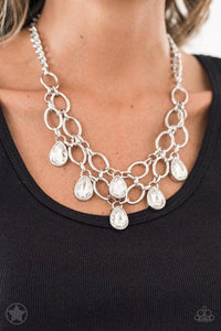 Show - Stopping Shimmer Blockbuster White Necklace