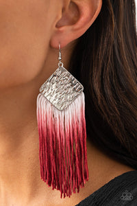 Dip The Scales Red Earring