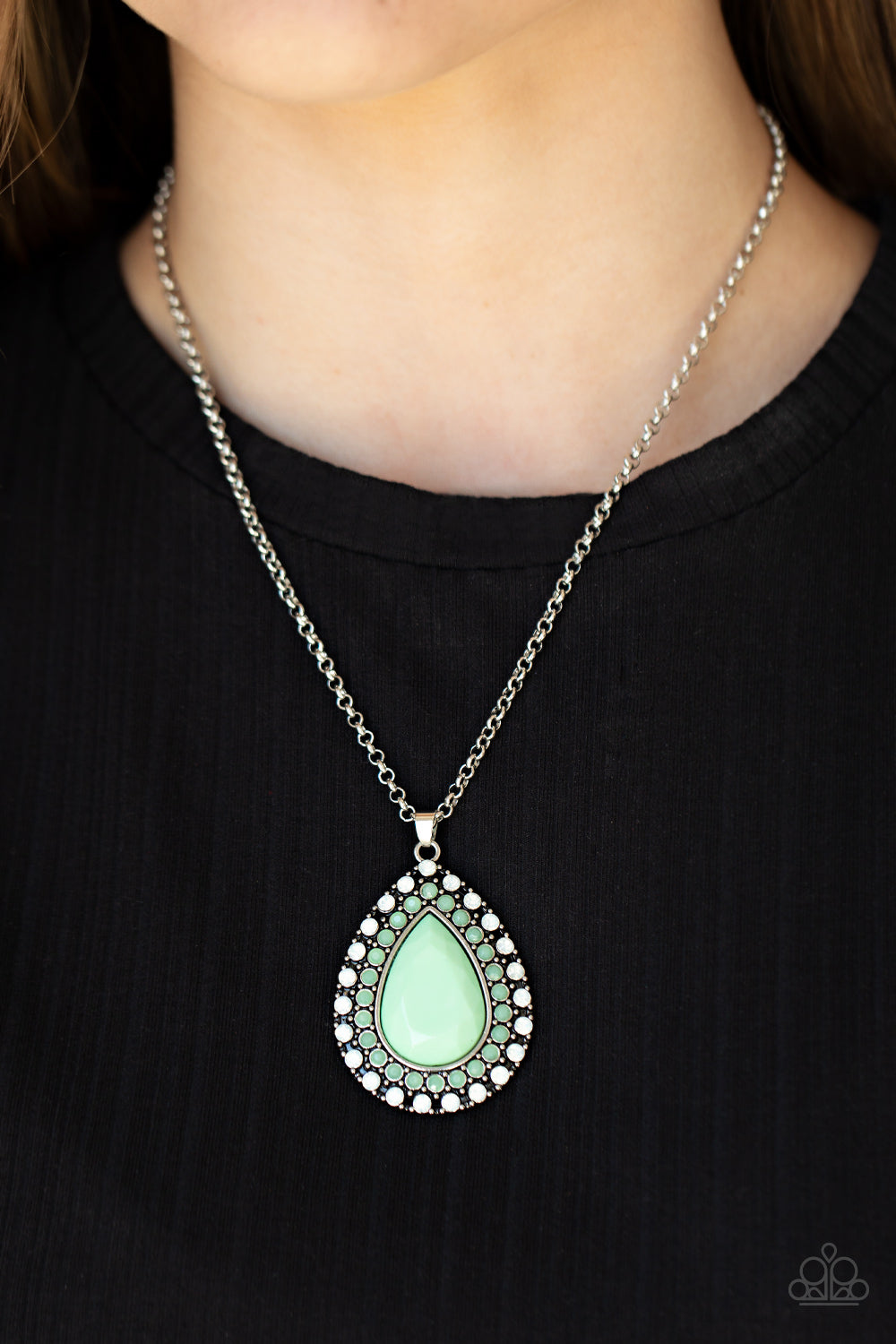 DROPLET Like Its Hot Necklace (Green, Blue)