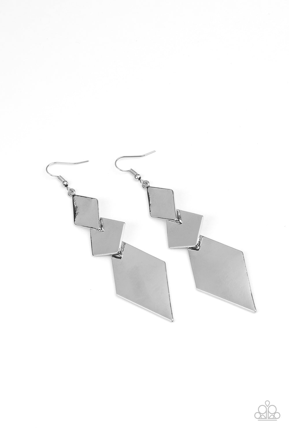 Danger Ahead Silver Earring