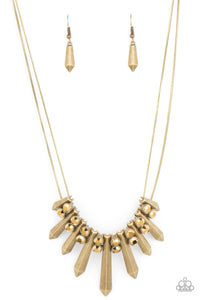 Dangerous Dazzle Necklace (Brass, White)