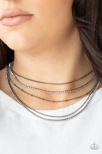 Dangerously Demure Necklace (Black, Multi)