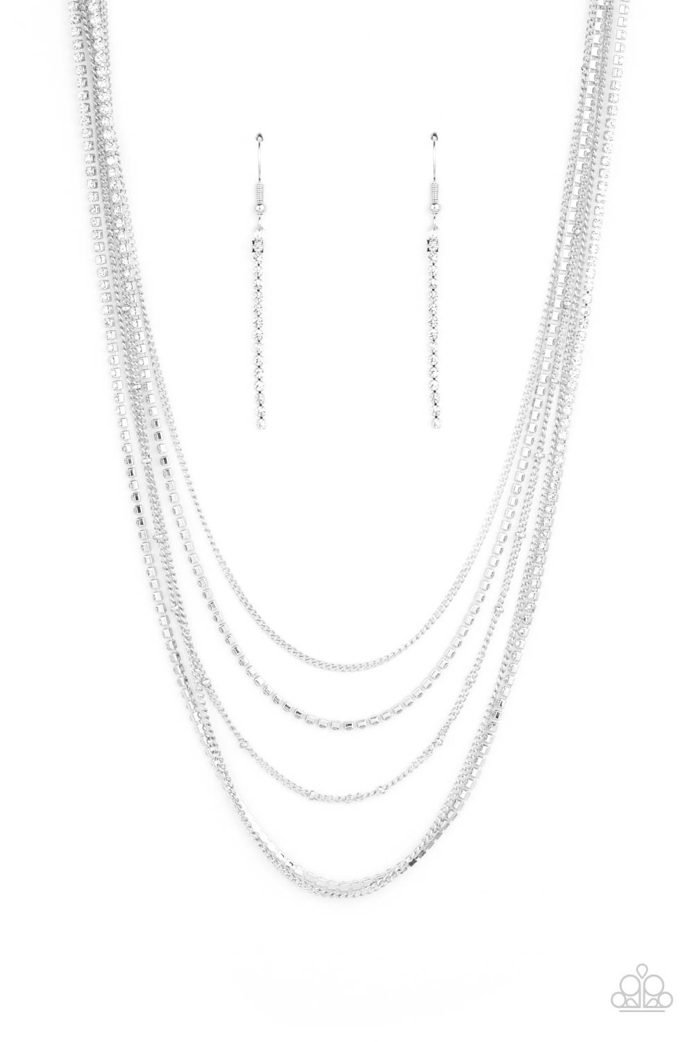 Dangerously Demure White Necklace