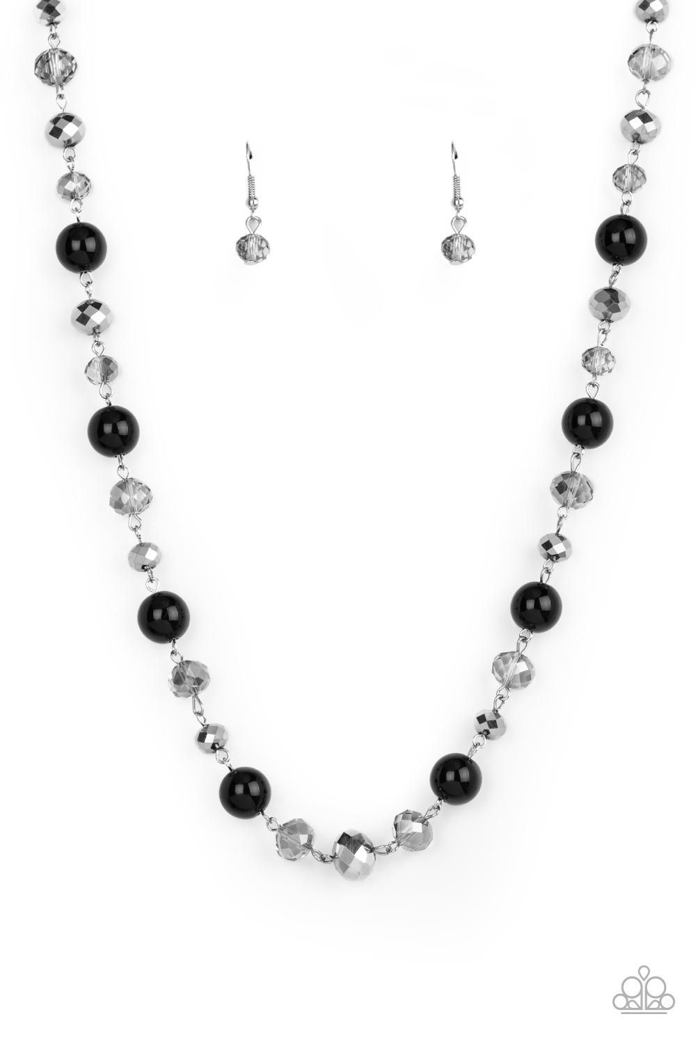 Decked Out Dazzle Black Necklace