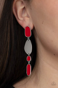 Deco By Design  Earring (Red, Multi)