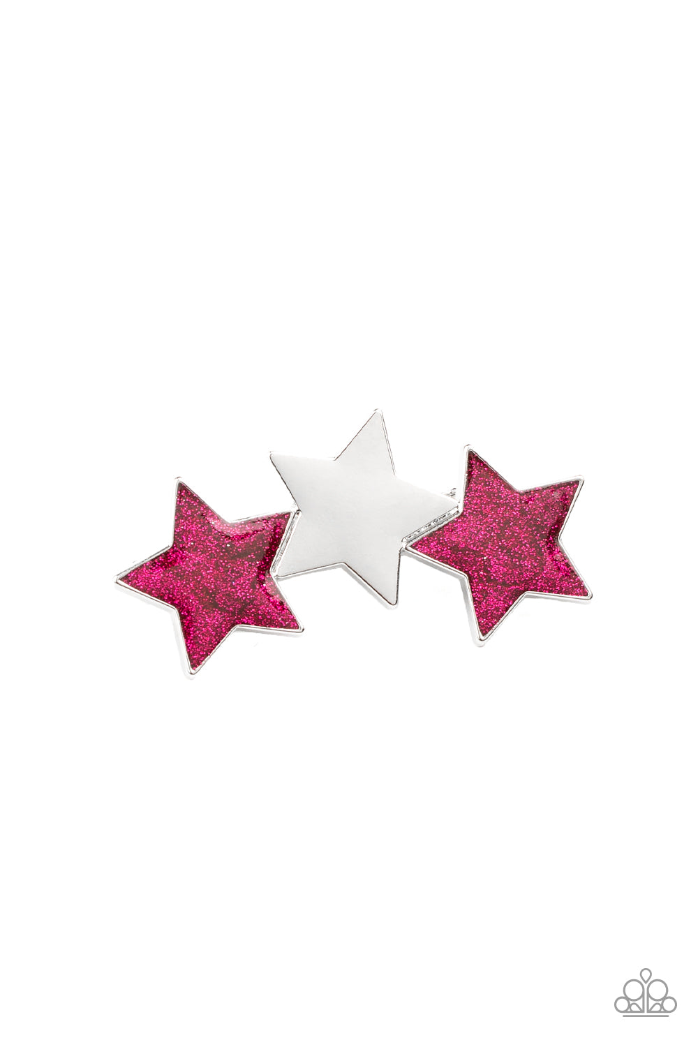 Dont Get Me STAR-ted Hair Clip (Silver, Pink, Multi)