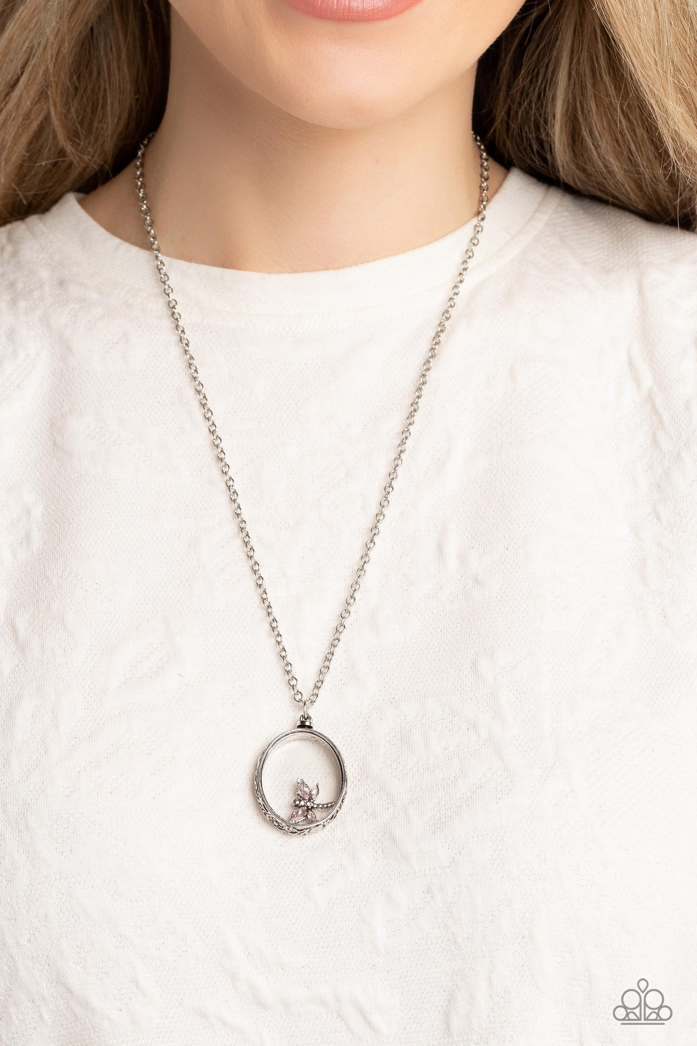 Dynamic Dragonfly Pink Necklace