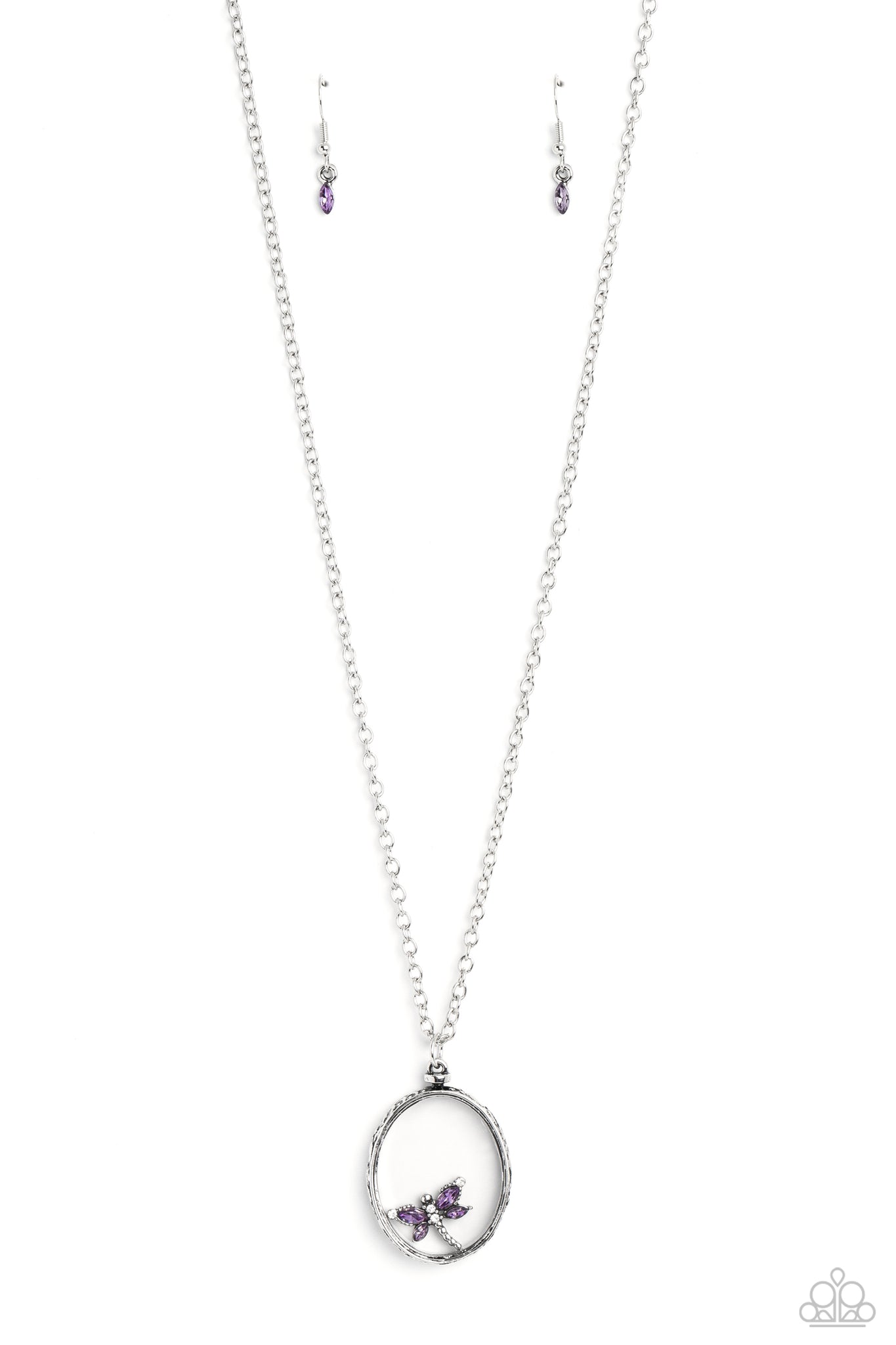 Dynamic Dragonfly Purple Necklace