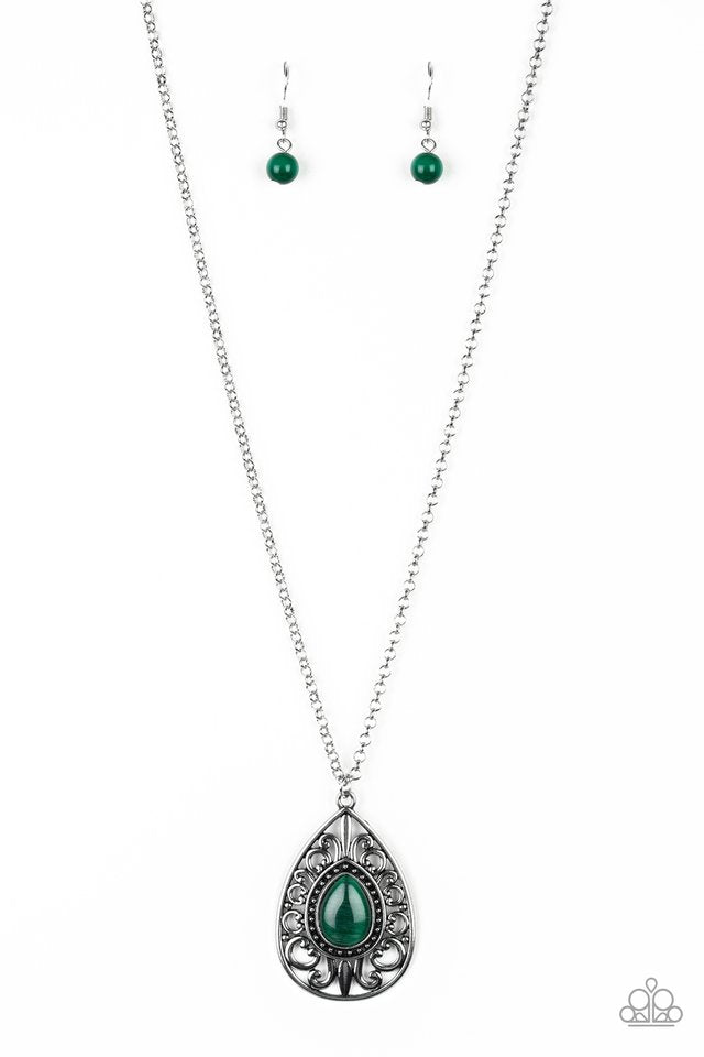 Modern Majesty Green Necklace