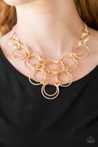 Ringing Off The Hook Gold Necklace