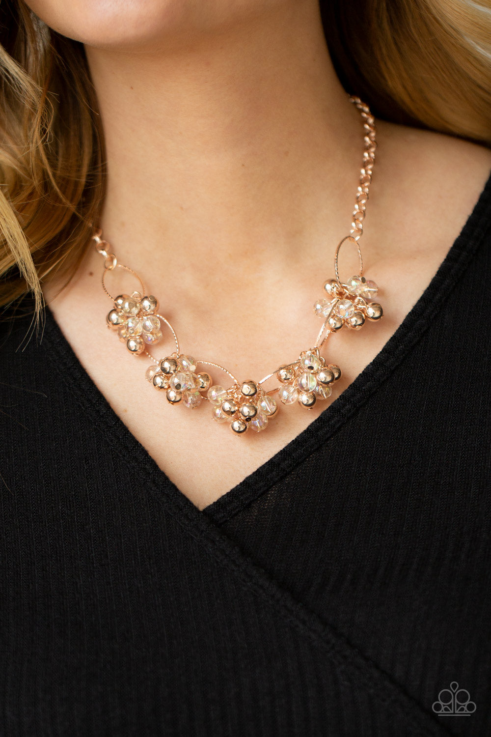 Effervescent Ensemble Rose Gold Necklace