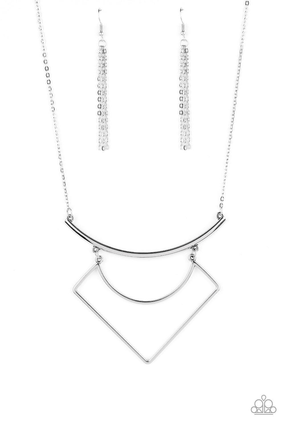 Egyptian Edge Silver Necklace