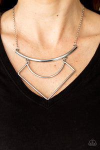 Egyptian Edge Silver Necklace