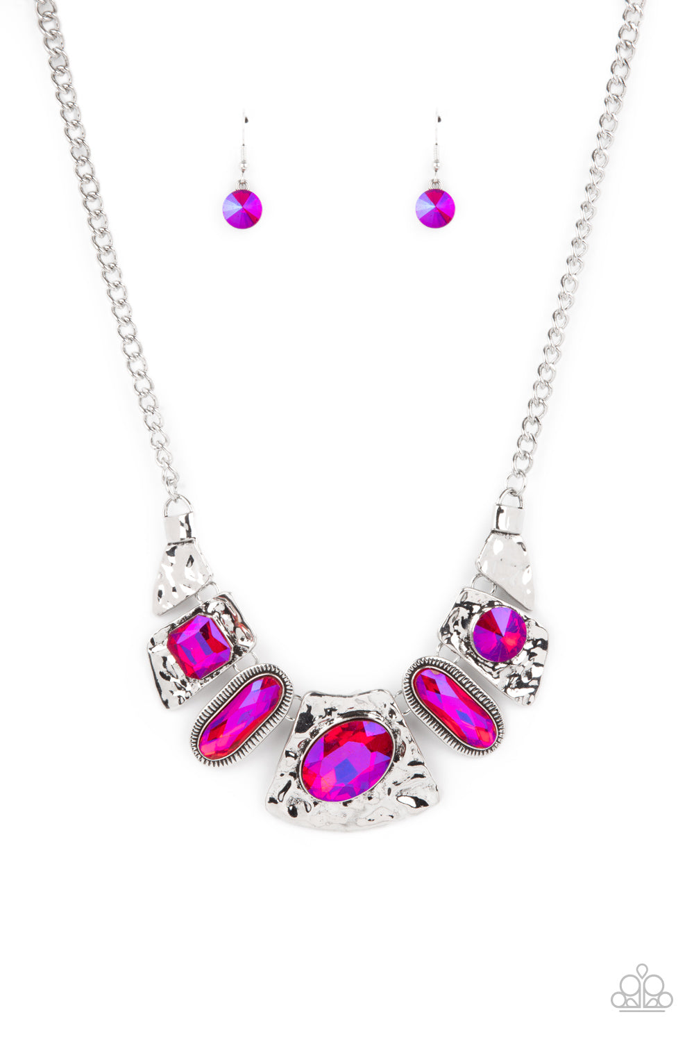 Futuristic Fashionista Pink Necklace