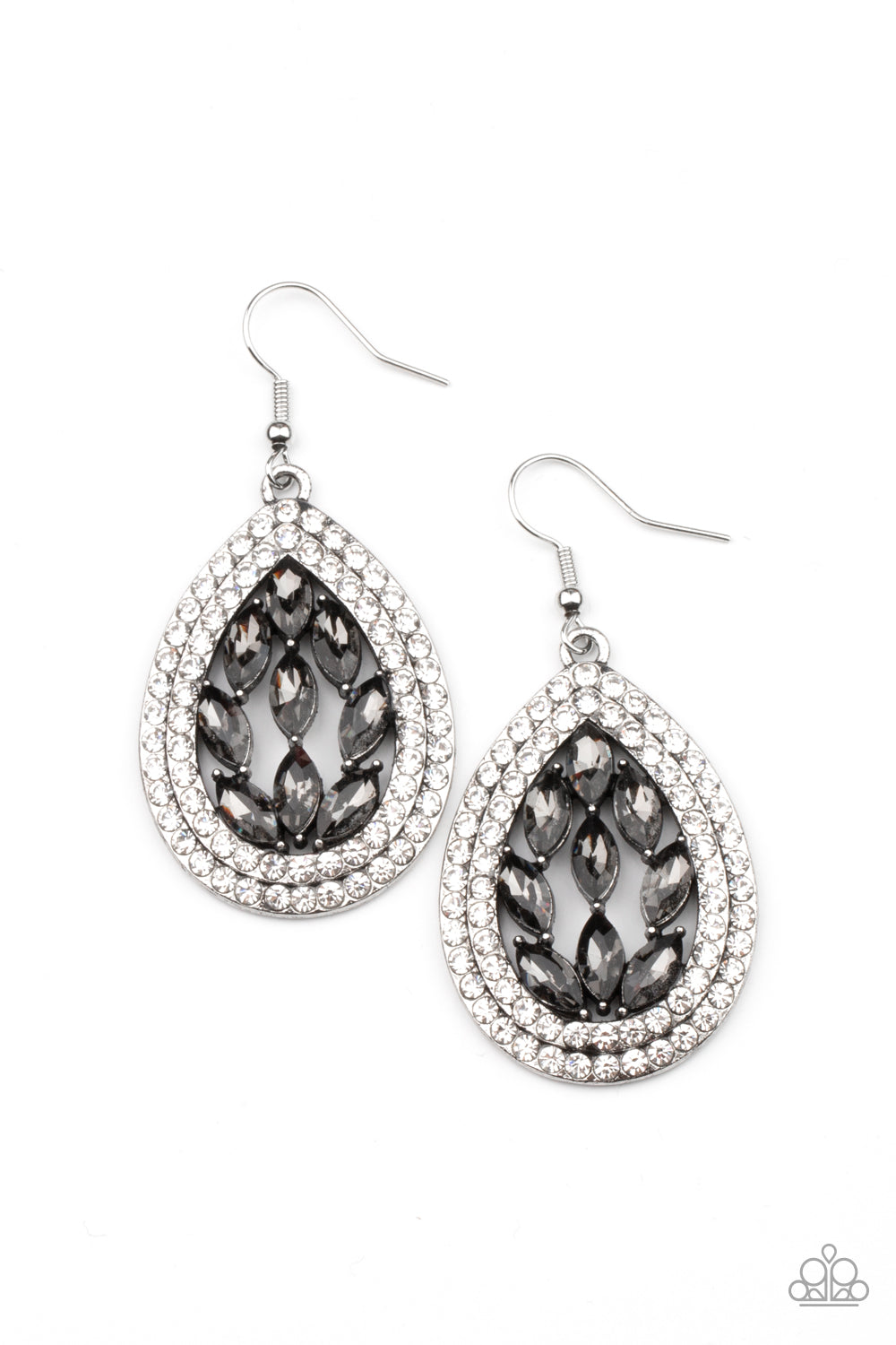 Encased Elegance Silver Earring