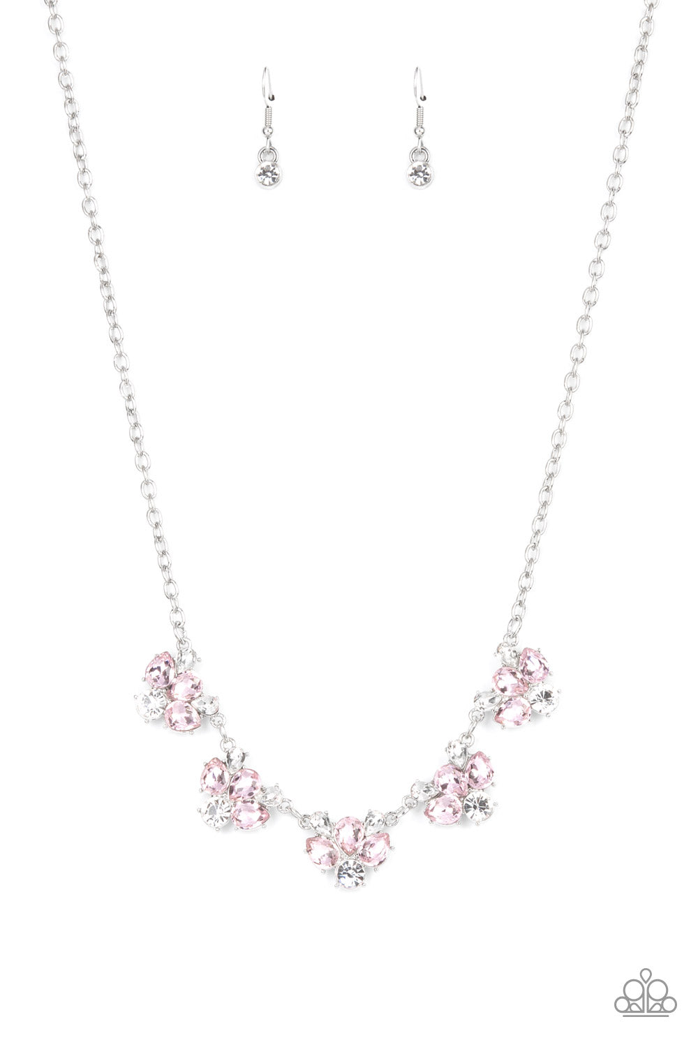 Envious Elegance Necklace (Pink, Silver)