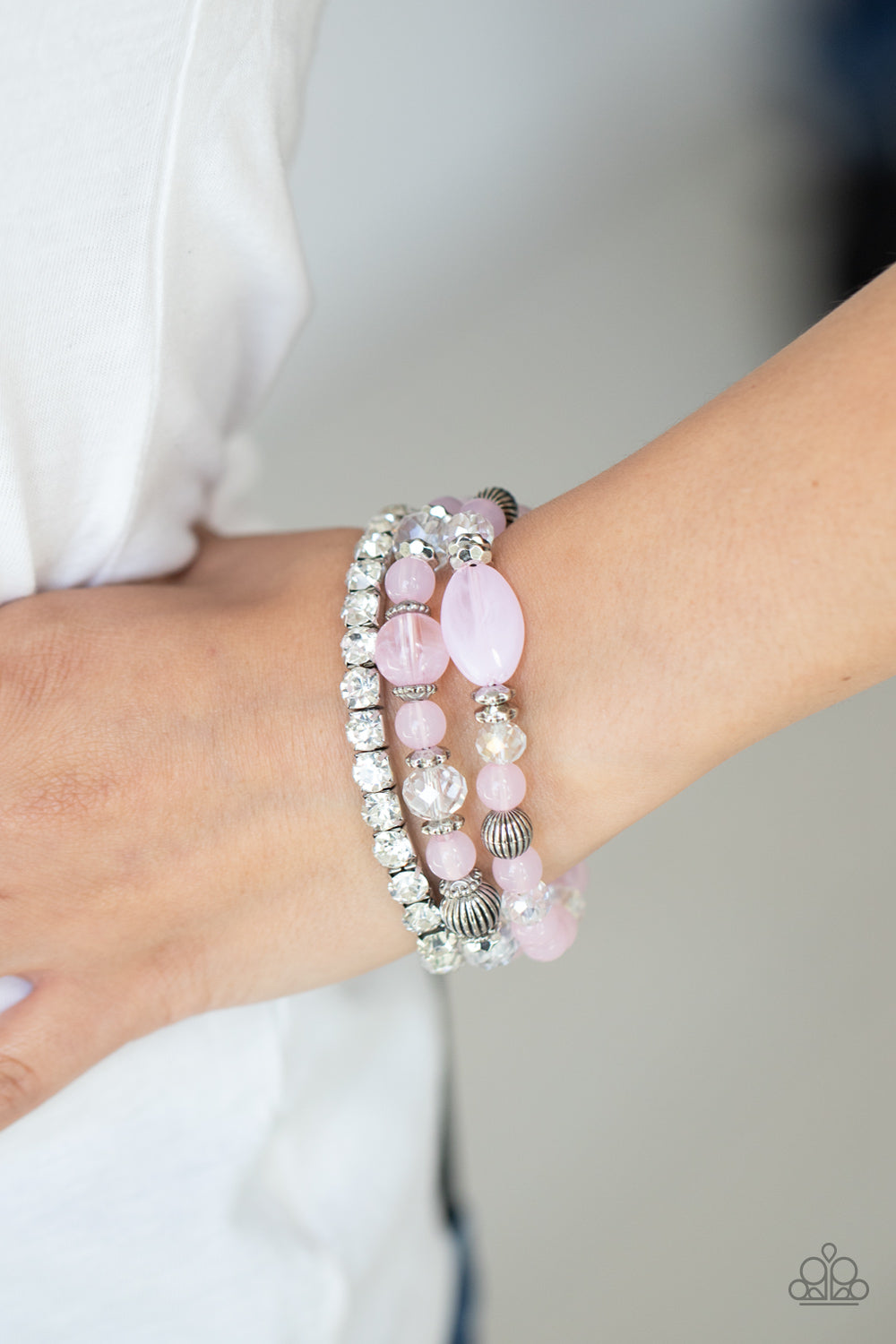 Ethereal Etiquette Bracelet (Pink, Purple, White)