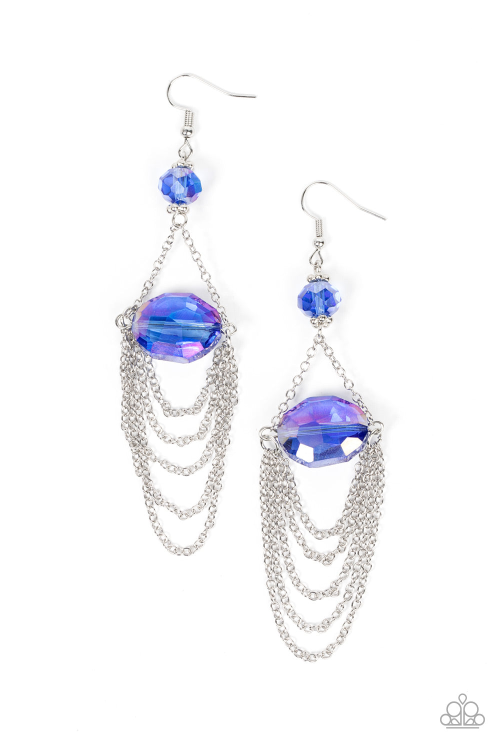 Ethereally Extravagant Earring (Purple, Blue, Gold, Multi)