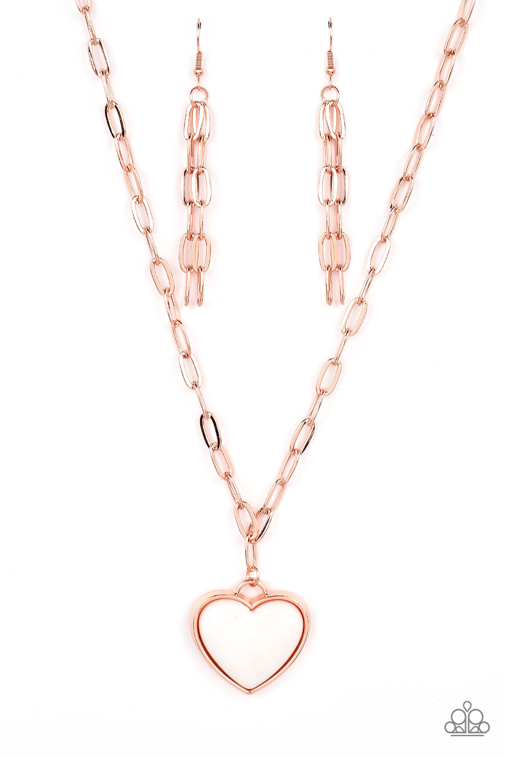 Everlasting Endearment Necklace ( Pink, Copper, White)